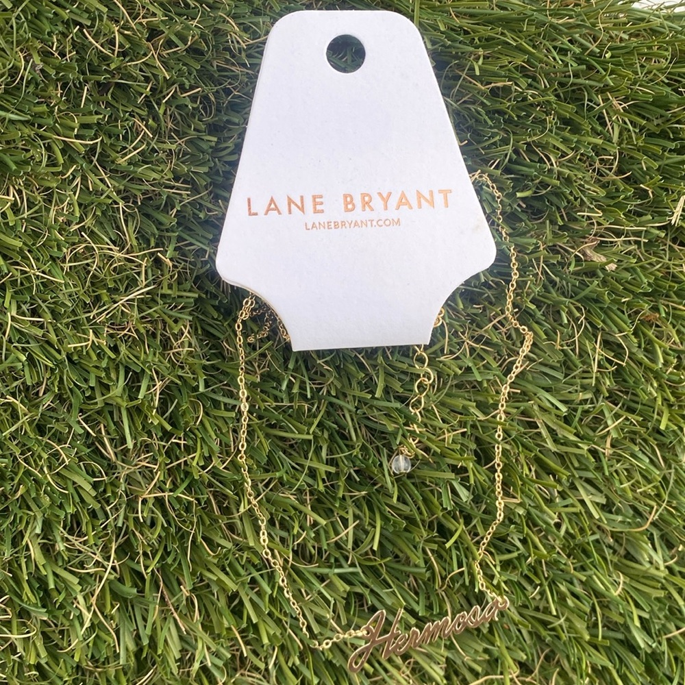 Lane Bryant gold Hermosa beautiful cursive name fashion necklace